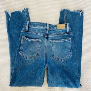 Paige High Waisted Light Wash Denim Cindy Jeans